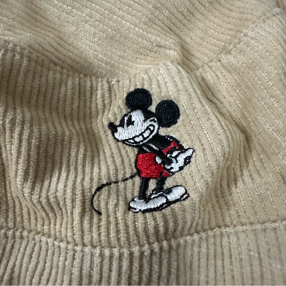 Mickey Mouse Corduroy Bucket Hat Adult M/L Disney Golf Sun Fishing Cap - Picture 2 of 6